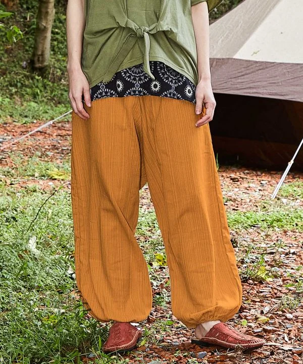 Pantalon harem unisexe en coton