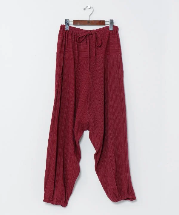 Pantalon harem unisexe en coton