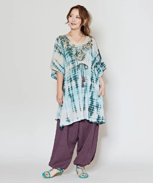 Pantalon harem unisexe en coton