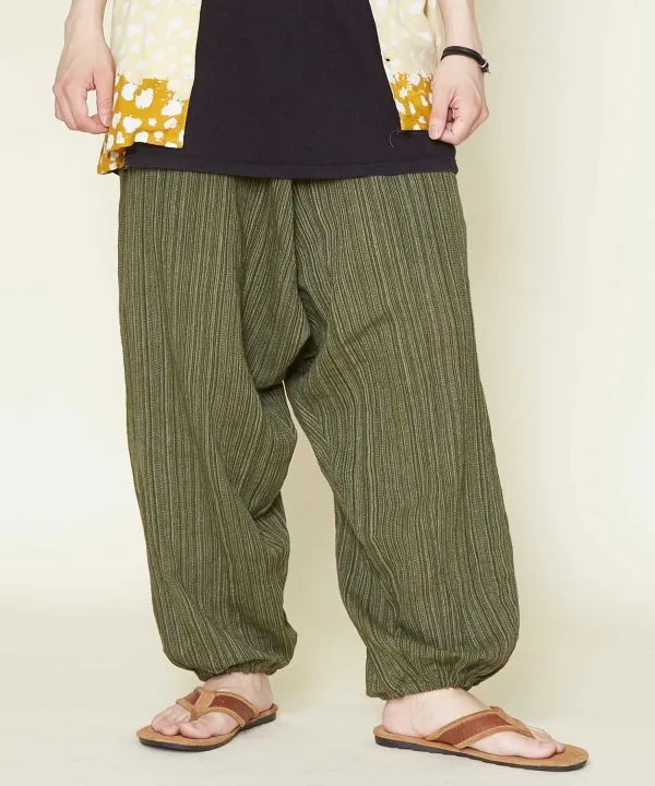 Pantalon harem unisexe en coton