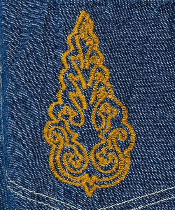 Pantalon en jean brodé à ballons