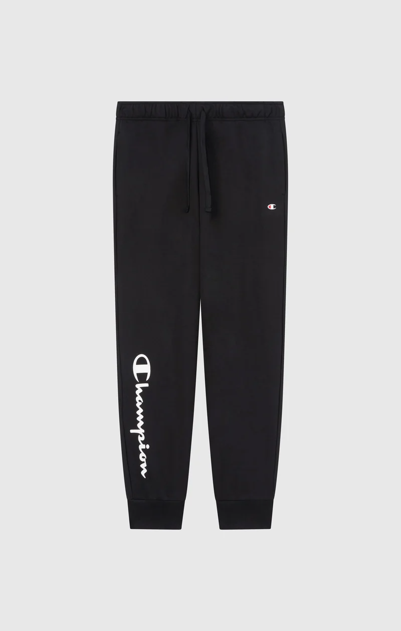 Men’s Lightweight Jogger Pants with Rib Cuffs and Maxi Printed Logo