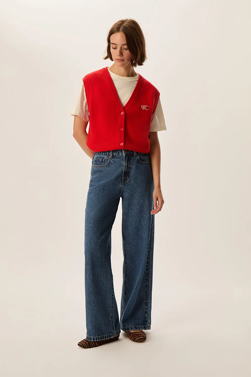 Gilet sans manches Ceylan Rouge