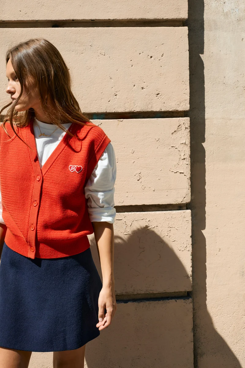 Gilet sans manches Ceylan Rouge