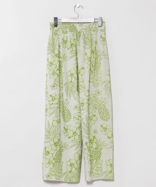 Pantalon évasé à motif vintage