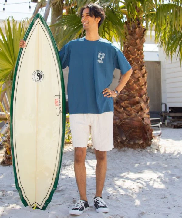 Short de plage à motifs SURF et Palms