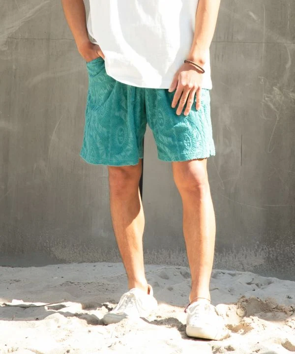 Short de plage à motifs SURF et Palms