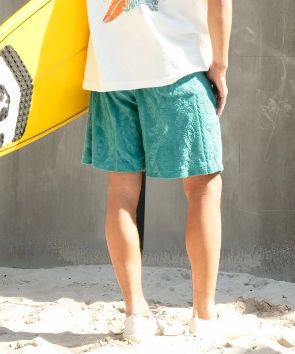 Short de plage à motifs SURF et Palms