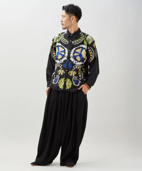 Pantalon plissé fluide pour homme