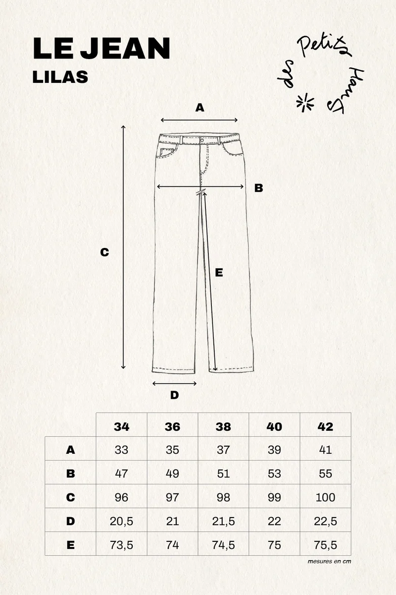 Pantalon en denim Lilas Diana
