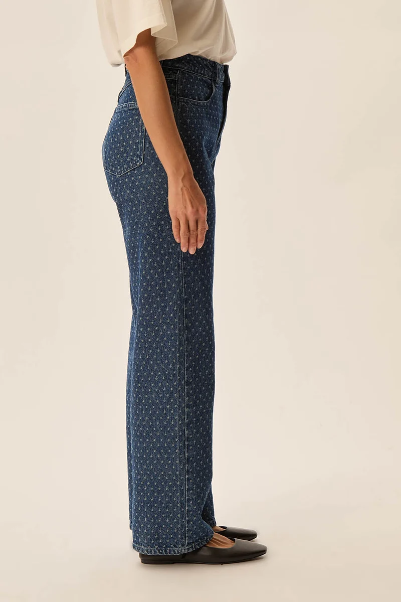 Jean Lorin Jacquard Middle Blue