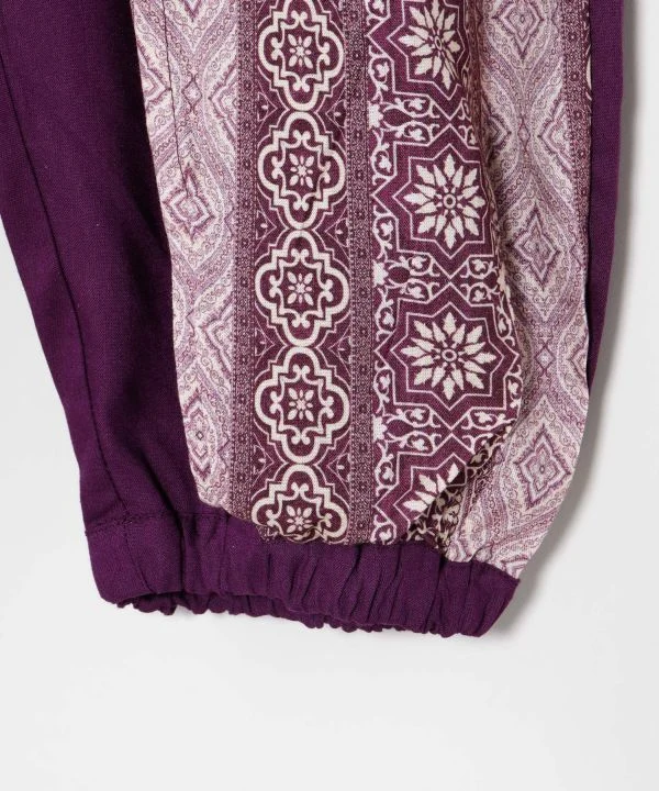 Pantalon Aladdin en carreaux vietnamiens