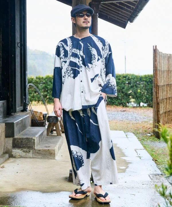 Pantalon en coton Ukiyoe Dabo