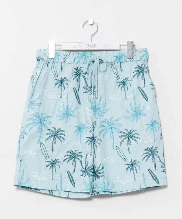 Shorts de plage brodés de palmiers SURF&Palms