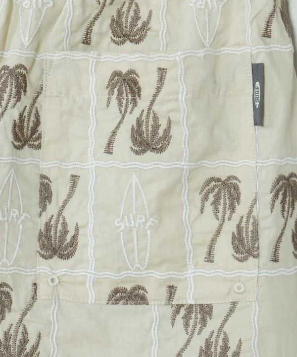 Shorts de plage brodés de palmiers SURF&Palms