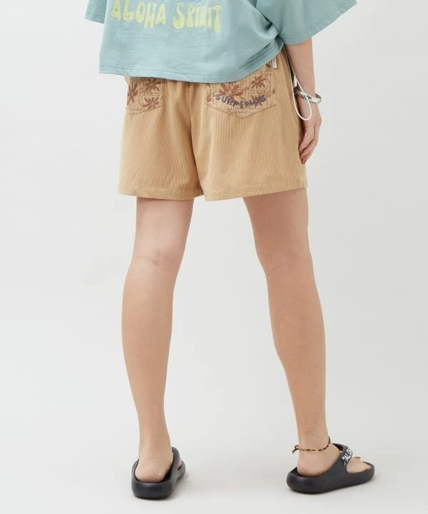 Shorts de plage brodés de palmiers SURF&Palms