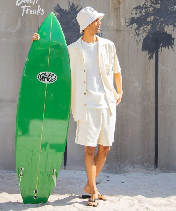 Shorts pour hommes SURF&Palms à broderie gaufrée