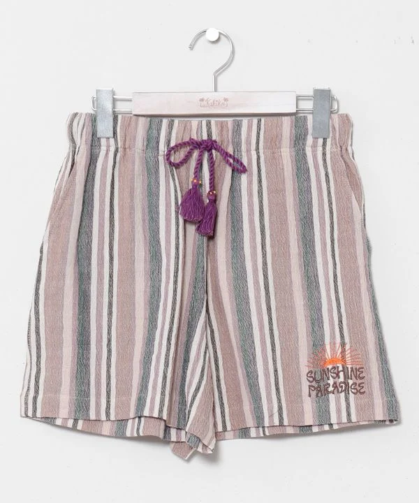 Short de plage brodé de perles