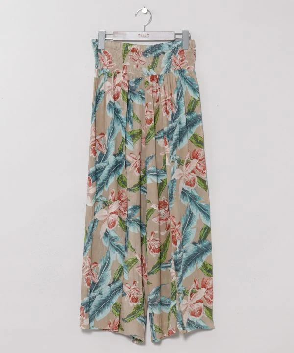 Pantalon hawaïen à motifs botaniques