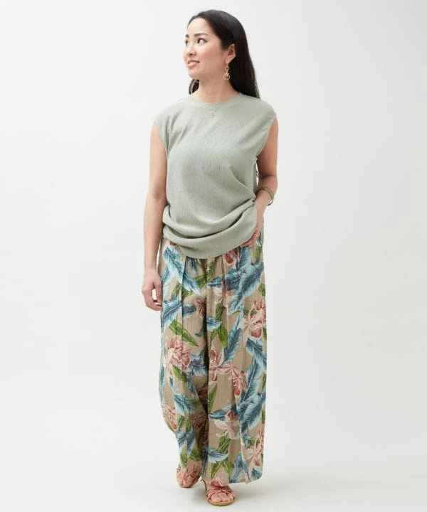 Pantalon hawaïen à motifs botaniques