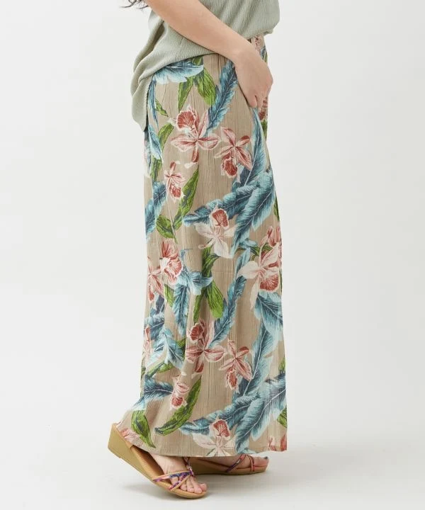 Pantalon hawaïen à motifs botaniques
