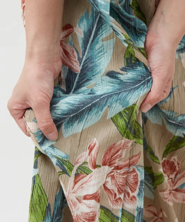 Pantalon hawaïen à motifs botaniques