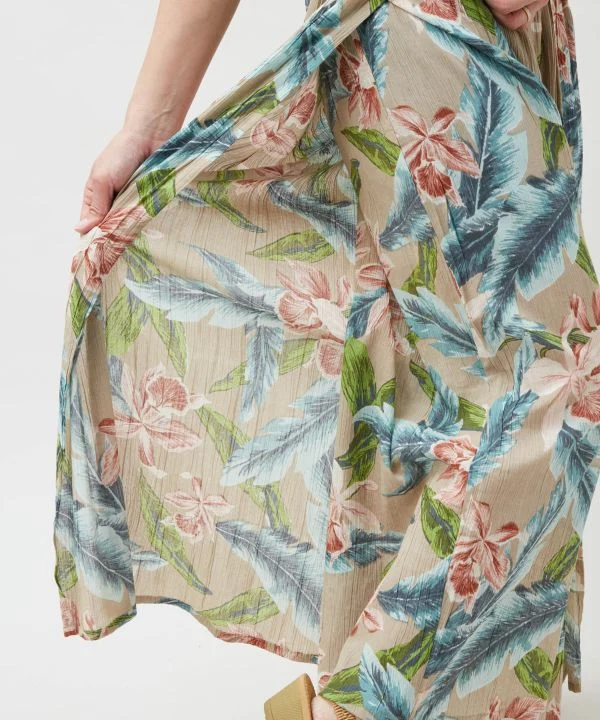 Pantalon hawaïen à motifs botaniques