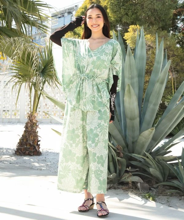 Pantalon extensible à jambes larges