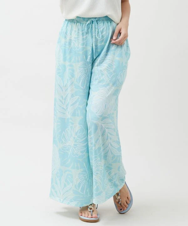 Pantalon extensible à jambes larges