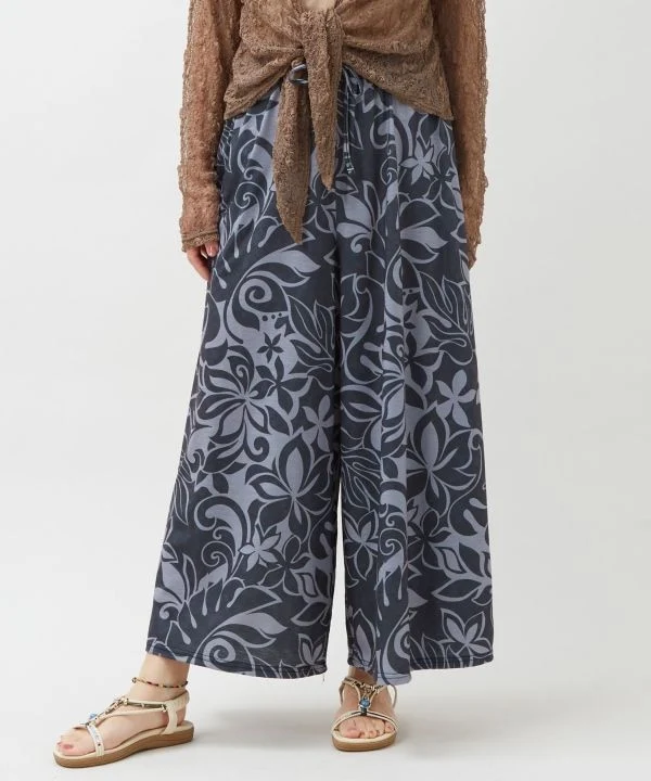 Pantalon extensible à jambes larges