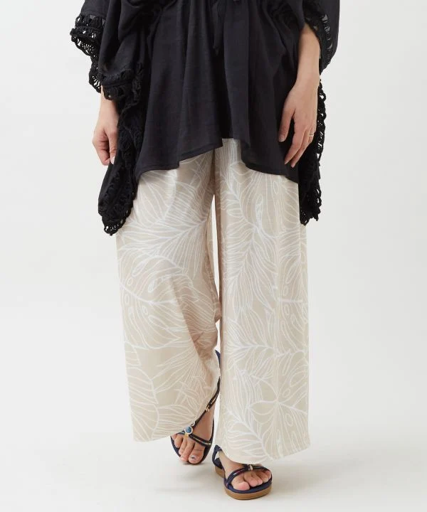 Pantalon extensible à jambes larges