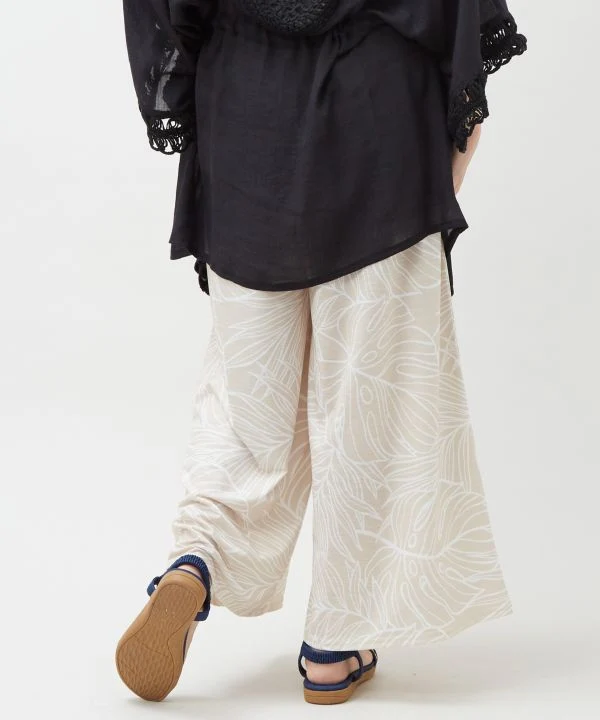 Pantalon extensible à jambes larges
