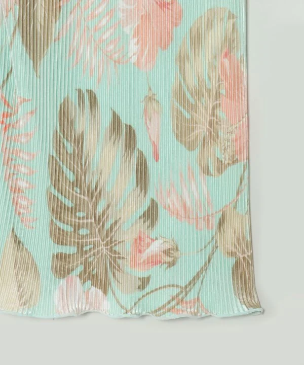 Pantalon de villégiature plissé à motifs botaniques