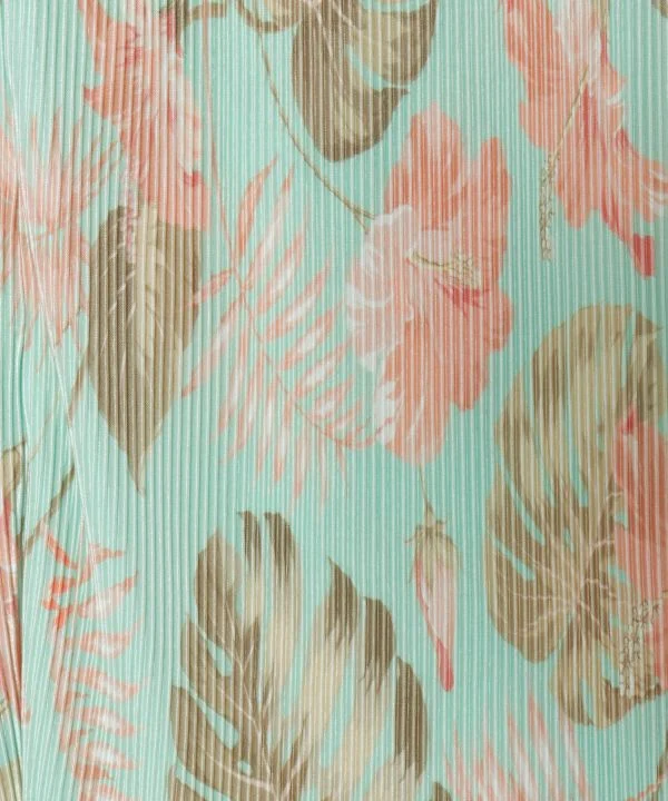 Pantalon de villégiature plissé à motifs botaniques