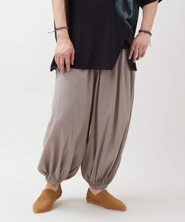 Pantalon décontracté en coton indien