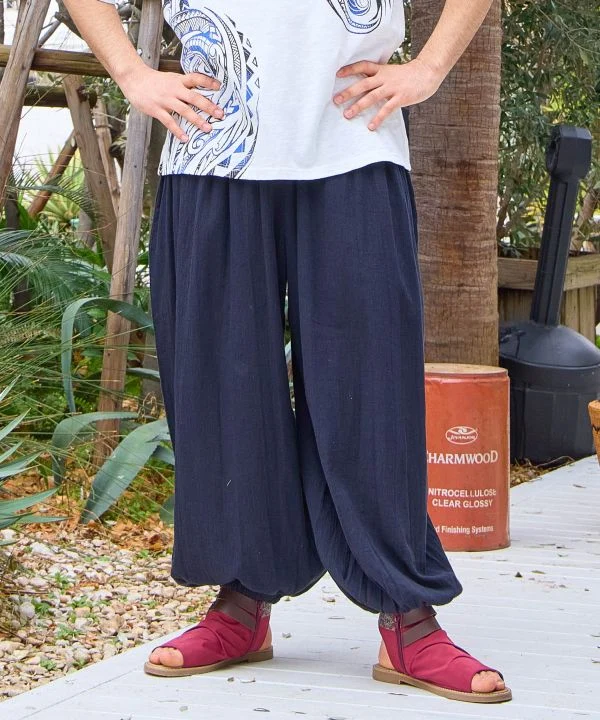 Pantalon décontracté en coton indien