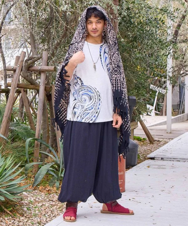 Pantalon décontracté en coton indien