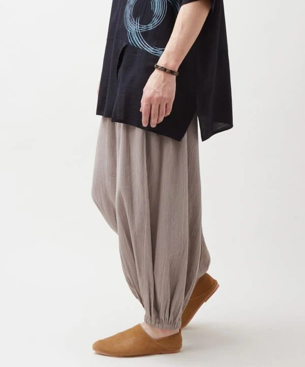 Pantalon décontracté en coton indien
