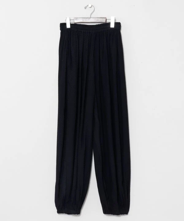 Pantalon large à carreaux dobby