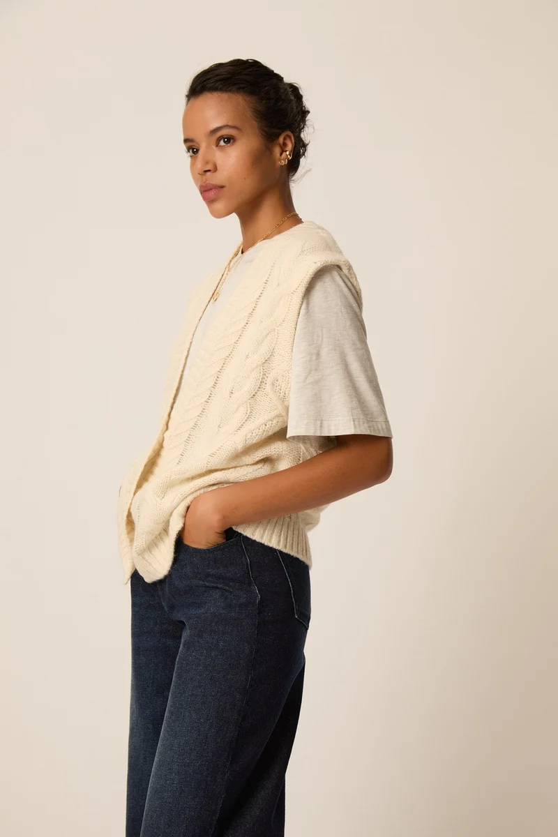 Gilet Andrew Ecru
