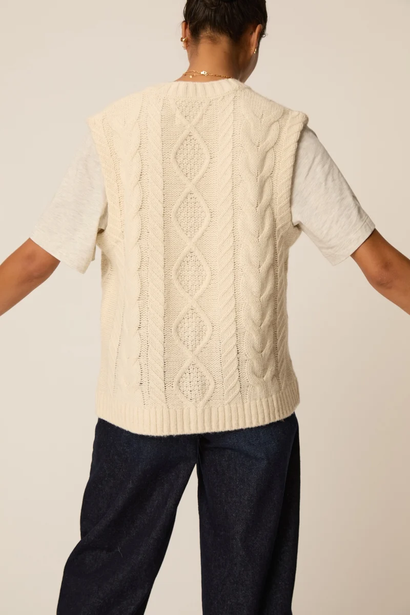 Gilet Andrew Ecru