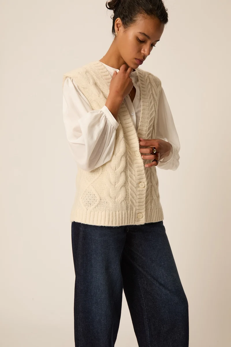 Gilet Andrew Ecru
