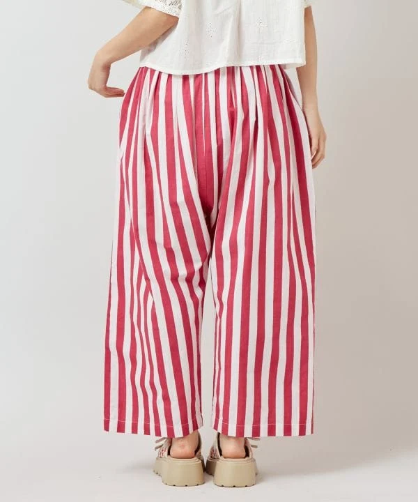 Pantalon en coton rayé Otomi
