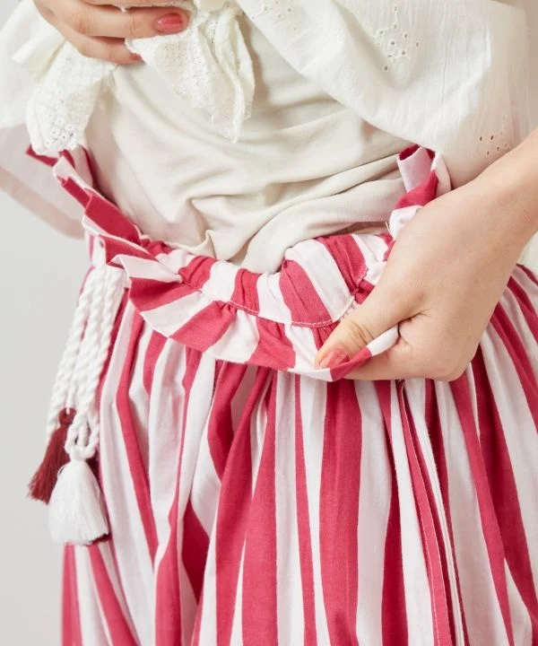 Pantalon en coton rayé Otomi