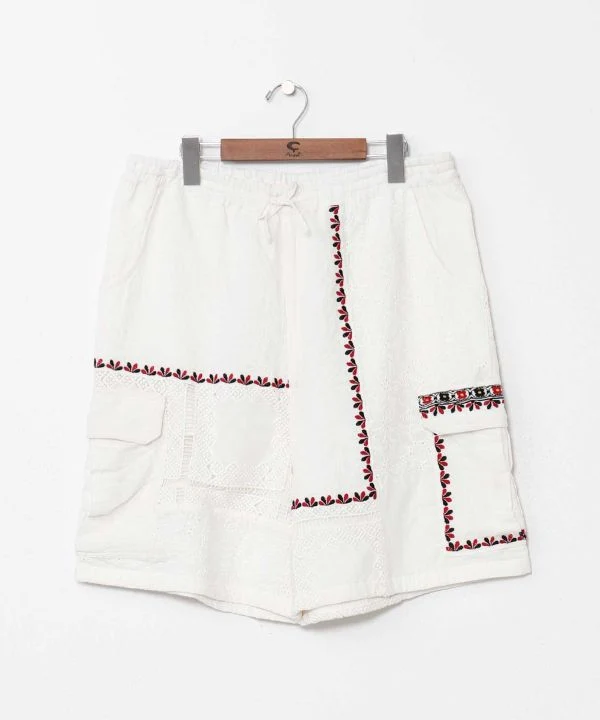 Short brodé Roma Rose