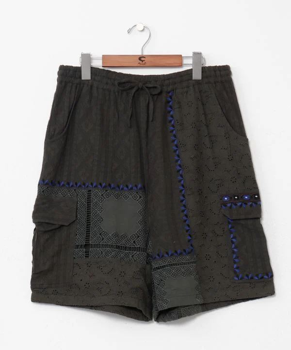 Short brodé Roma Rose