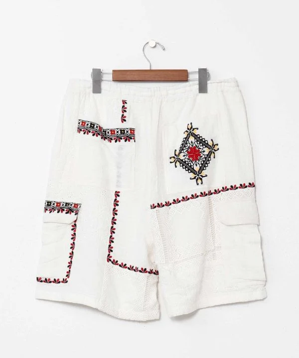 Short brodé Roma Rose