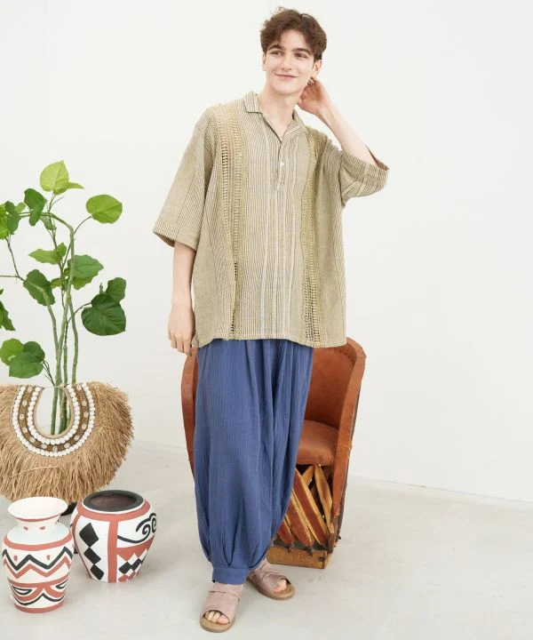Pantalon harem en gaze ballon nomade