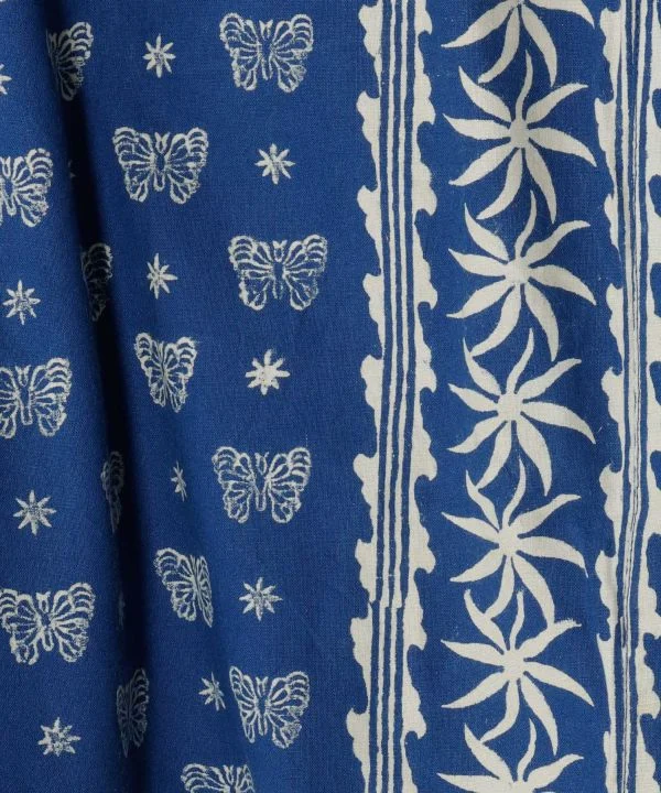 Short imprimé indigo
