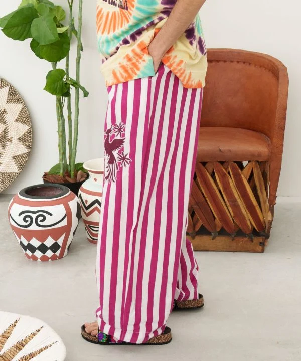 Pantalon fuselé à rayures Otomi